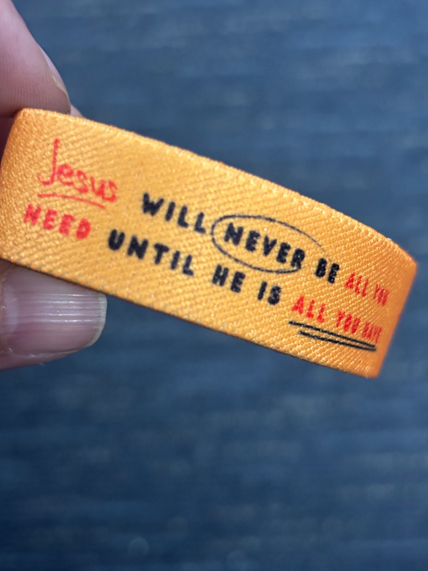 Woven Wristband - "Matt 4:4" & "Jesus is All You Have - 5 pack